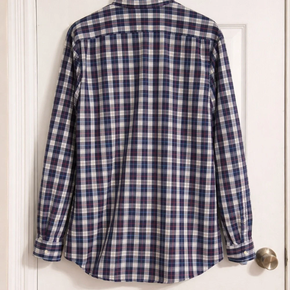 Banana Republic Slim Fit Plaid Button Down Shirt Men’s XL Casual Lightweight